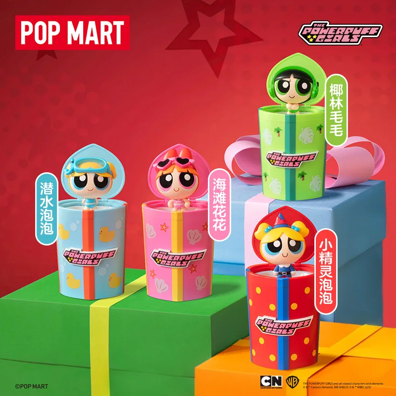 الأصلي POPMART البوب مارت تحلق بنات حفلة مفاجأة سلسلة تمثال صندوق أعمى هدية الطرفية الجدول عرض اللعب العصرية عيد الميلاد