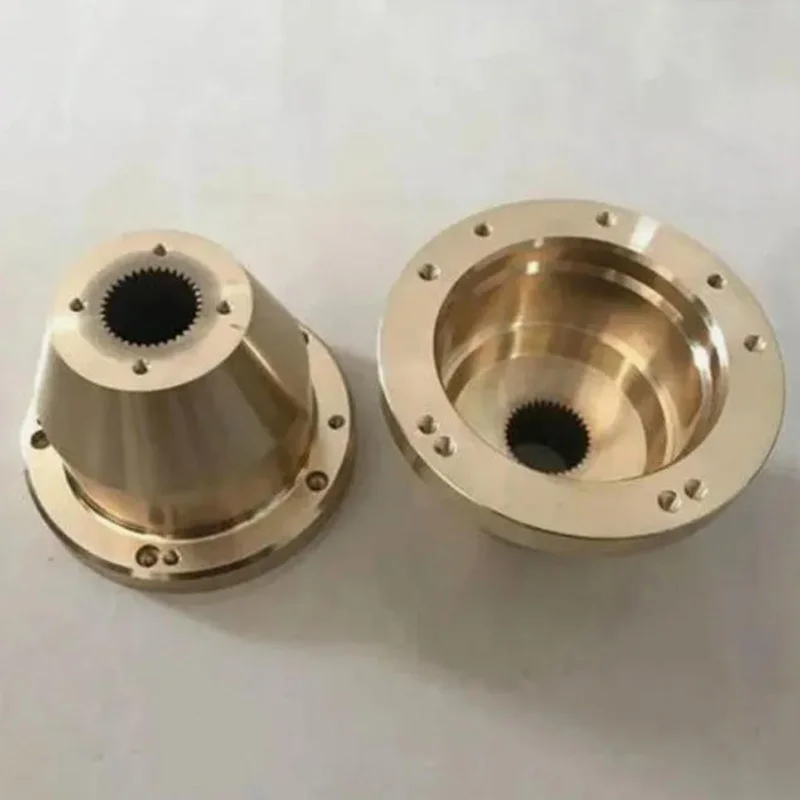 Custom CNC Lathe Machining Brass Conical Gear Coupling Sleeve Copper Brass Cnc Machining Parts