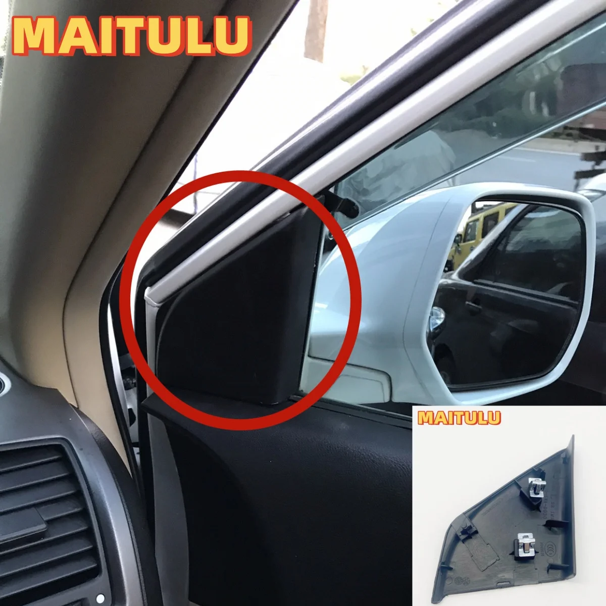 Fit Honda CRV 07 08 09 10 11 year rear mirror front door decorative cover panel Rear view mirror inner triangle trim auto parts