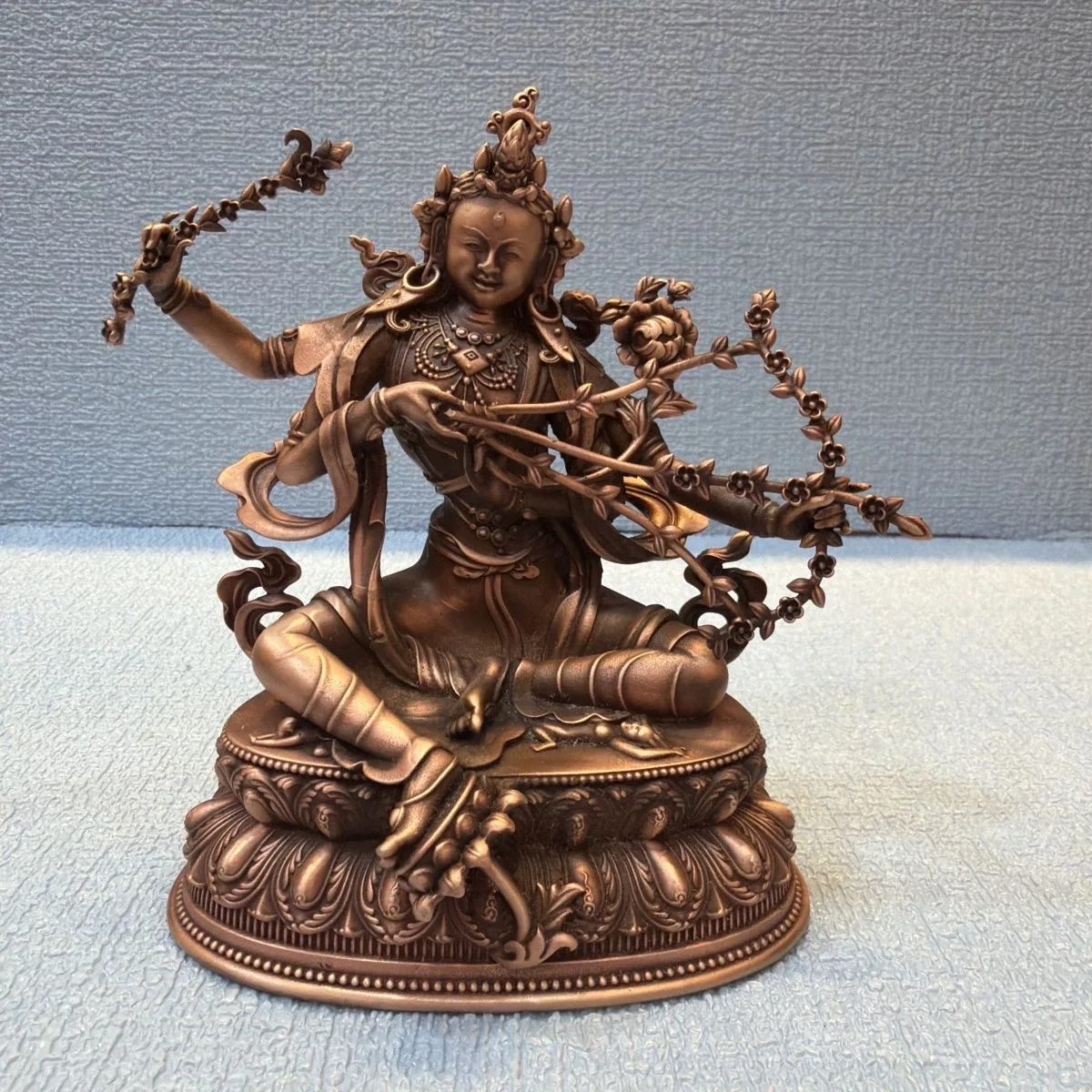 Special offer copper Buddha figure ZUO MING Tara Kurukulla Sadhana small buddha statue buddhist altar family monk worship