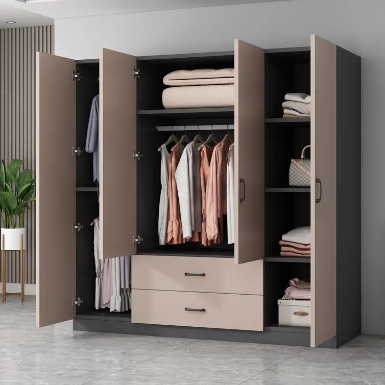 

Шкаф для одежды, для дома и спальни, современный и простой двухдверный шкаф для хранения, компактный детский шкаф-комод для съемной комнаты