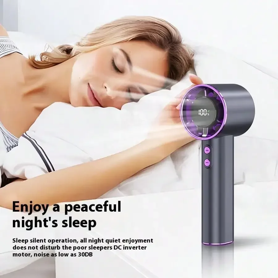 

Pink Summer Portable Handheld Mini Fan, Adjustable Personal Air Cooler With Digital Display, USB Rechargeable Pocket Fan, Perfect For Home, Office & Outdoor Use (Charge With Included Original Cable)