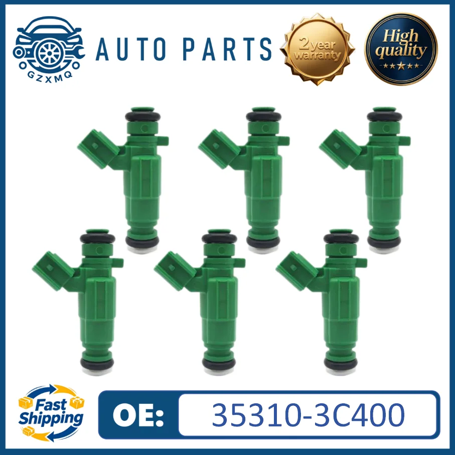 6PCS 35310-3C400 Fuel Injectors For Hyundai Sedona Santa Fe Kia Sorento 3.5L V6 #2011-2012