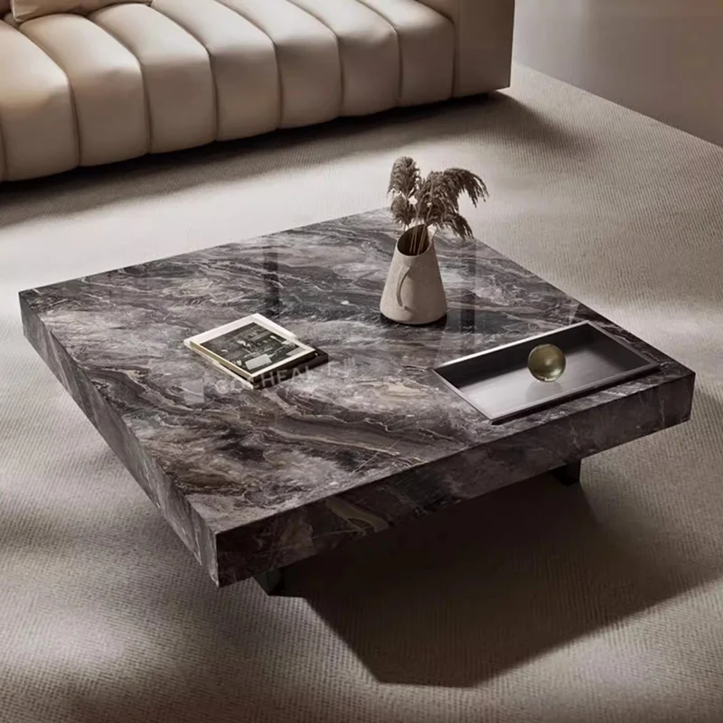 

Luxury Nordic Coffee Table Unique Aesthetic Italian Minimalist Designer Side Table Service Mesas Bajas Living Room Furniture