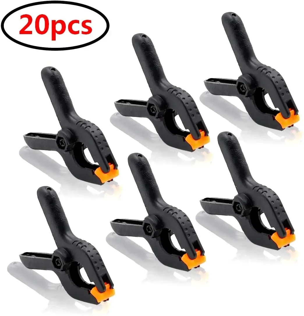 20pcs Adjustable Nylon Mini Spring Clamps 2 inch Muslin Clamps for Photo Studio Backdrops Woodworking