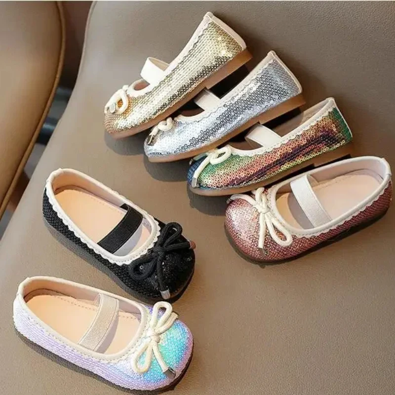 New Vintage Simple Style Ballet Flats Children Cute Candy Colors Toddler Girl Ballet Flats Girls Kids Slip-on Leather Shoes