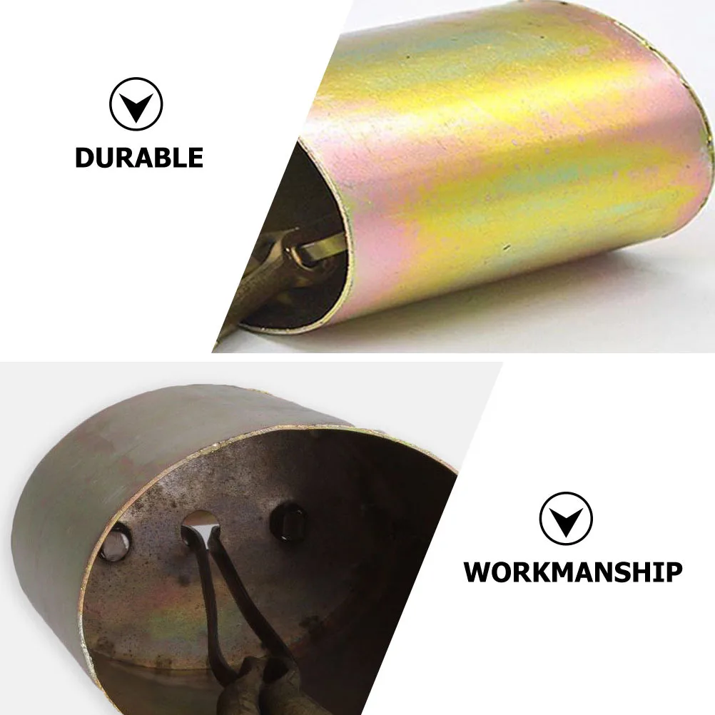 

4pcs Cow Bells Large Galvanized Alloy Livestock Hanging Bells For Anti Lost Device Farming Accessories Pet Collar Ornaments