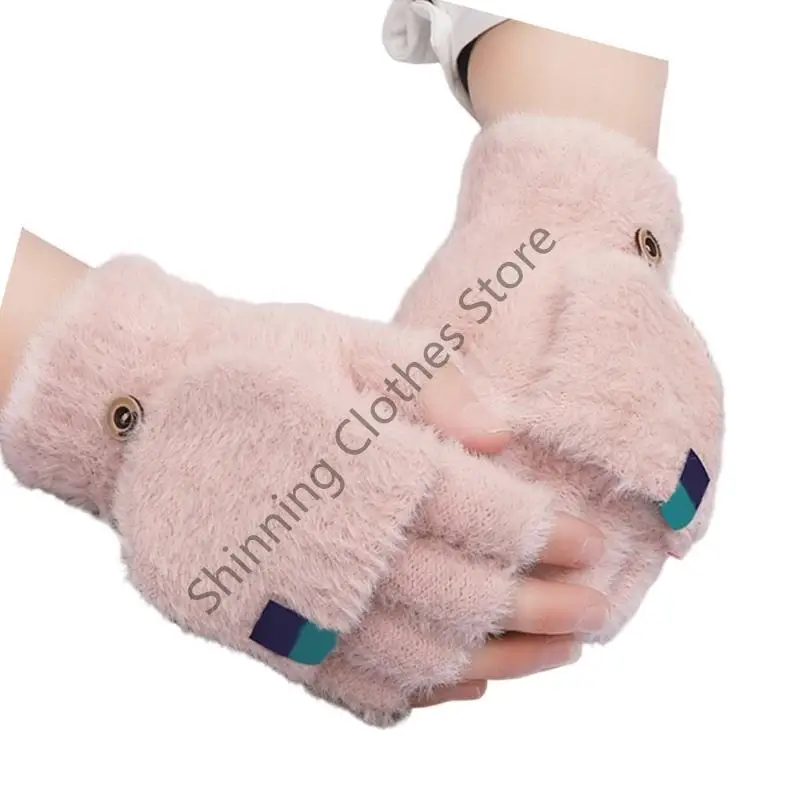 قفازات شتوية سميكة M68A نصف إصبع لكتابة ملابس الطقس البارد