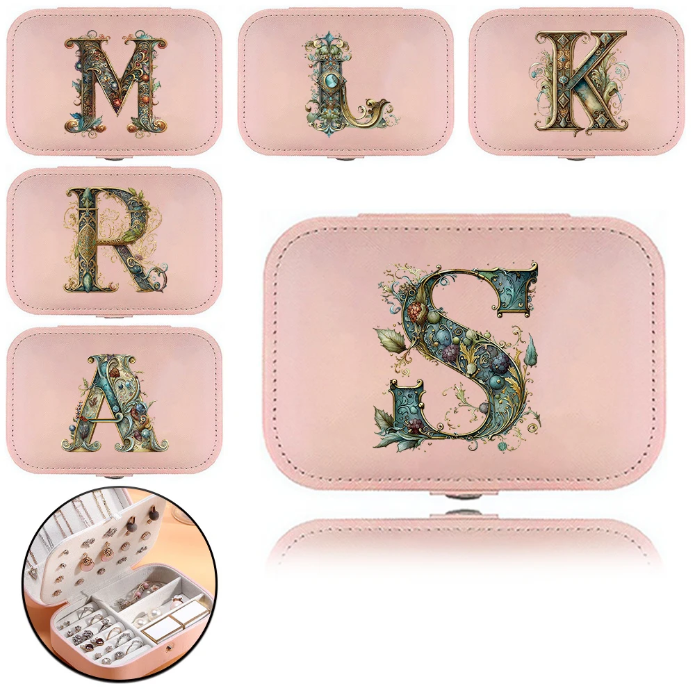 

Jewelry Box Large Size 2025 New High-end Exquisite Ring Case Graphic Letter Series Portable Jewelry Organizer Display