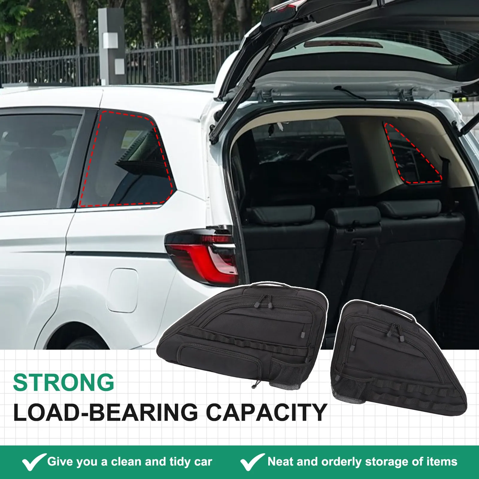 

Oxford Cloth Car Trunk Side Window Storage Bag Tidy Bag For Honda Odyssey 2009-2024 Multipurpose Picnic Stowing Tool Tidy Bag