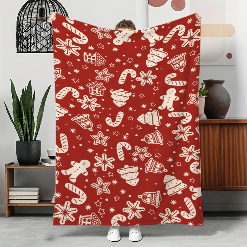 Festive Sweet Treat Motif Cozy Bed Throw Versatile Home Decor Gift Idea For Gym Dance Studio Lounge Room Space