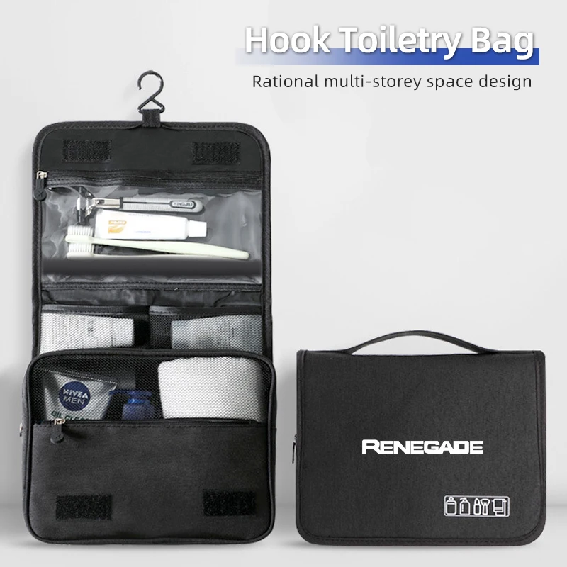 

Car Hook Toiletry Bag Travel Organizer Bag Portable Storage Bag For Jeep Renegade Grand Cherokee Wrangler Compass JK Patriot