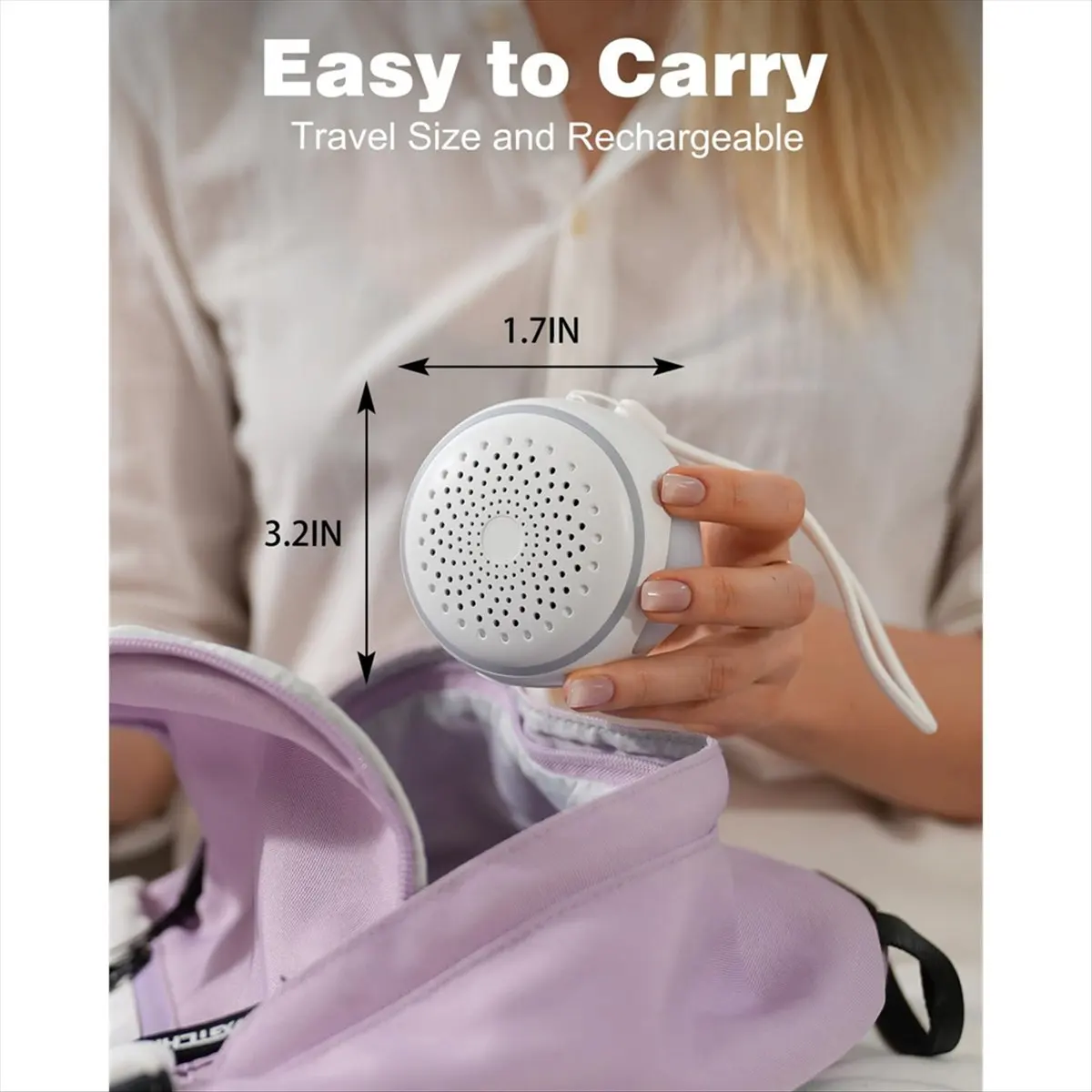 Perfect Fit White Noise Sound Machine with 27 Soothing Sounds, Timer, Memory Function - Ideal for Baby, Adult, Home, , Travel