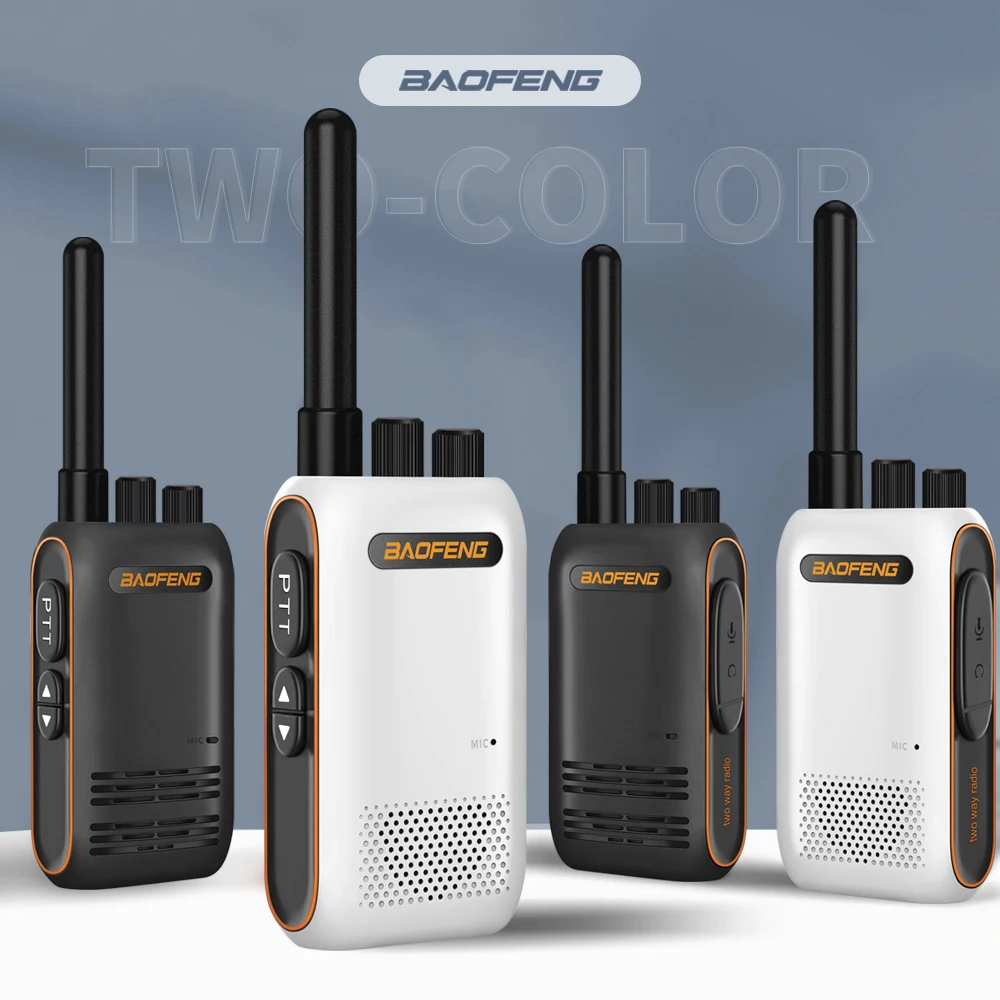 Hot Sale Mini Baofeng Bf-888splus White 5W Walkie-talkie Portable Radio Station Amateur Two Way Receiver Transmitter Transceiver