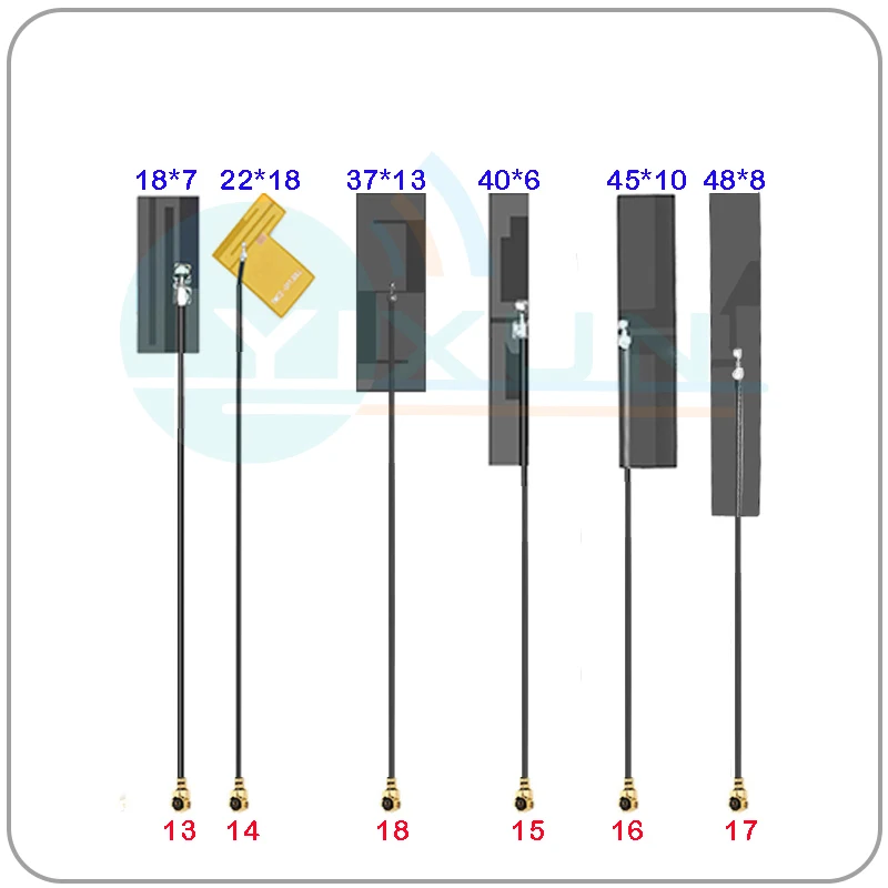 2 قطعة 2.4G 5.8G ثنائي النطاق واي فاي مرنة بلوتوث المدمج في هوائي متعدد الاتجاهات مكاسب عالية لينة FPC التصحيح