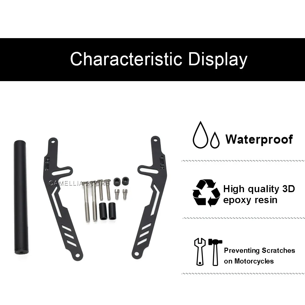 Soporte de navegación para motocicleta, resistente al agua, aleación de aluminio, oxidación anódica, Zontes 368G, accesorios para motocicleta Zontes 368G