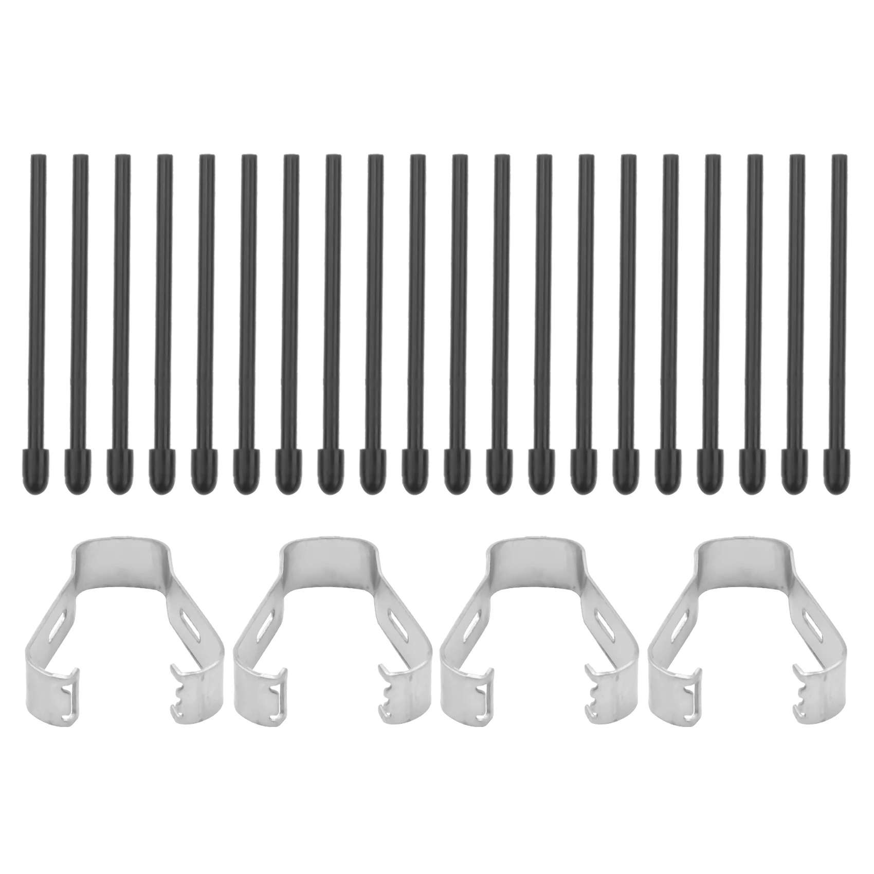 Lot de 20 pointes de remplacement pour 2 stylets marqueurs, souples, noires