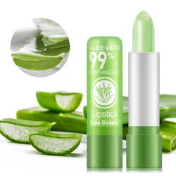 Barras de labios mate de Aloe Vera Natural, tubos de lápiz labial que cambian de Color, hidratante, resistente al agua, venta al por mayor