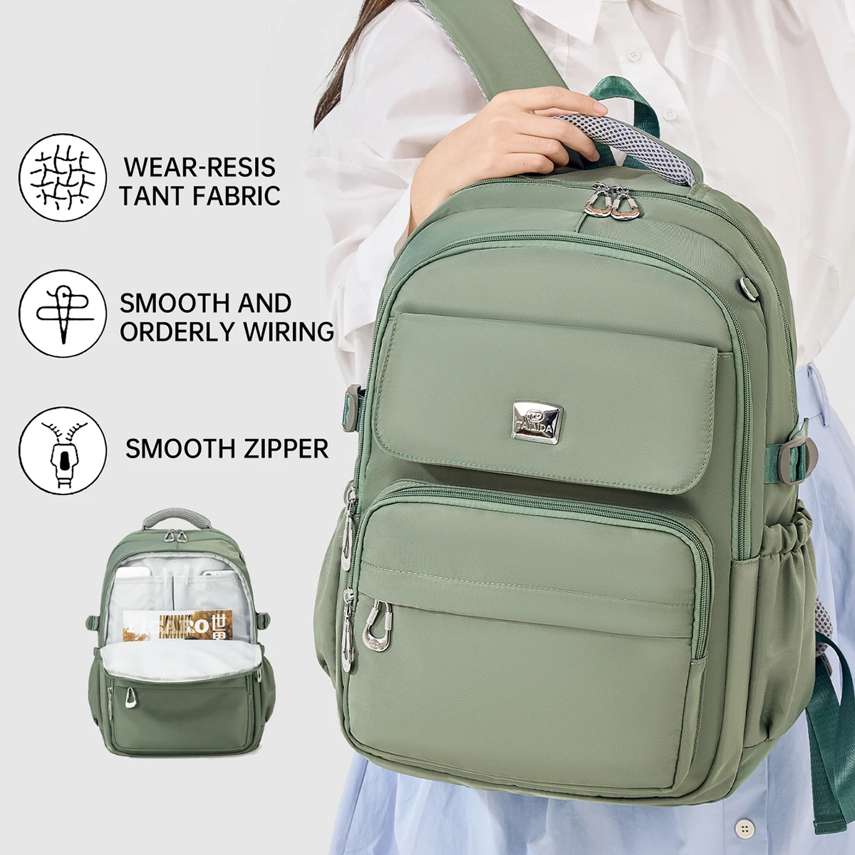 

Lightweight Schoolbags for Junior High School Students, Lightweight and Weight-Reducing Backpacks for Elementary School Students in Grades Three to Six, Female Spine-Protecting Backpacks for Travel