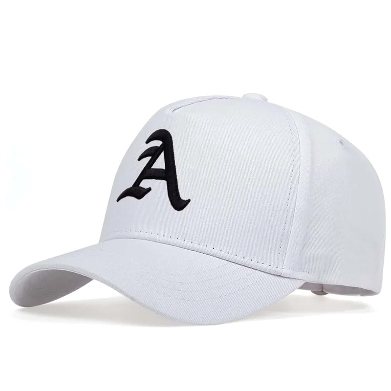 Summer Men baseball Cap Letter A Embroidery Snapback Hat cotton adjustable Hip Hop Hat Sports Trucker Caps Sun Hats