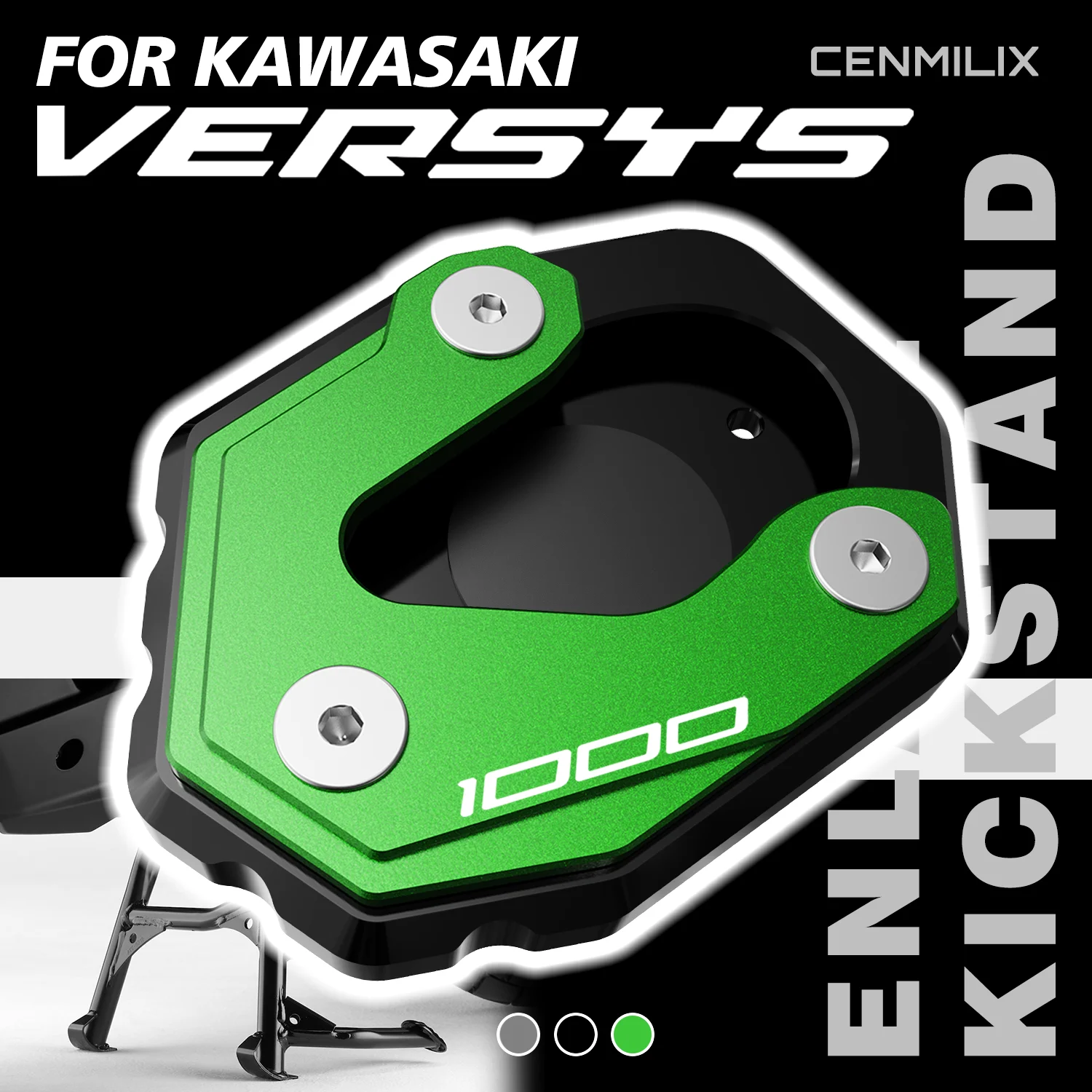 Per KAWASAKI VERSYS 1000 1100 SE Versys1100 Versys X250 300 X300 Accessori Moto: Prolunga Cavalletto Laterale / Base Poggiapiede
