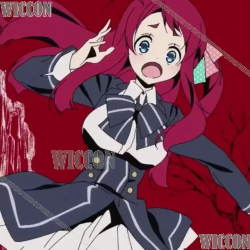 زومبي لاند ساغا هانا ساكورا زومبي أيدول أداء الهالوين التأثيري أنيمي الزي شعر مستعار فستان زي مدرسي كوميك كون الزي كوس #6