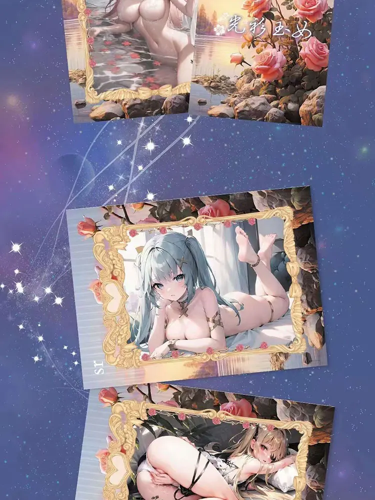 Juego de cartas de colección de Goddess Story, caja de refuerzo de Metal Tcg, chica linda, personaje de Anime raro, juguete de mesa, 2023