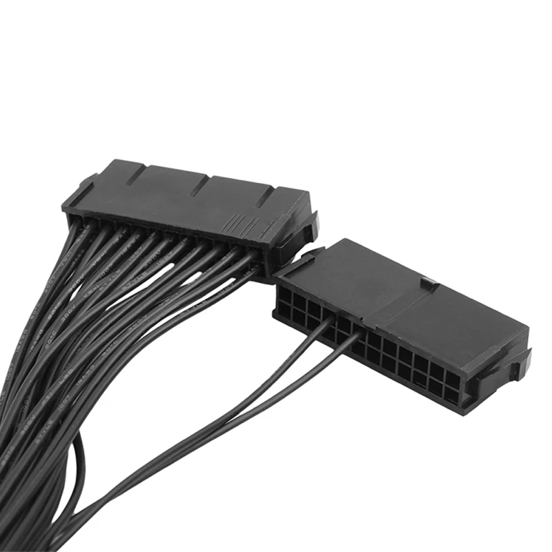 Cabo de Início Síncrono de Alimentação Dupla Adaptador Splitter Cabo de Extensão Motherboard 24 Pinos para 20 + 4 Pinos