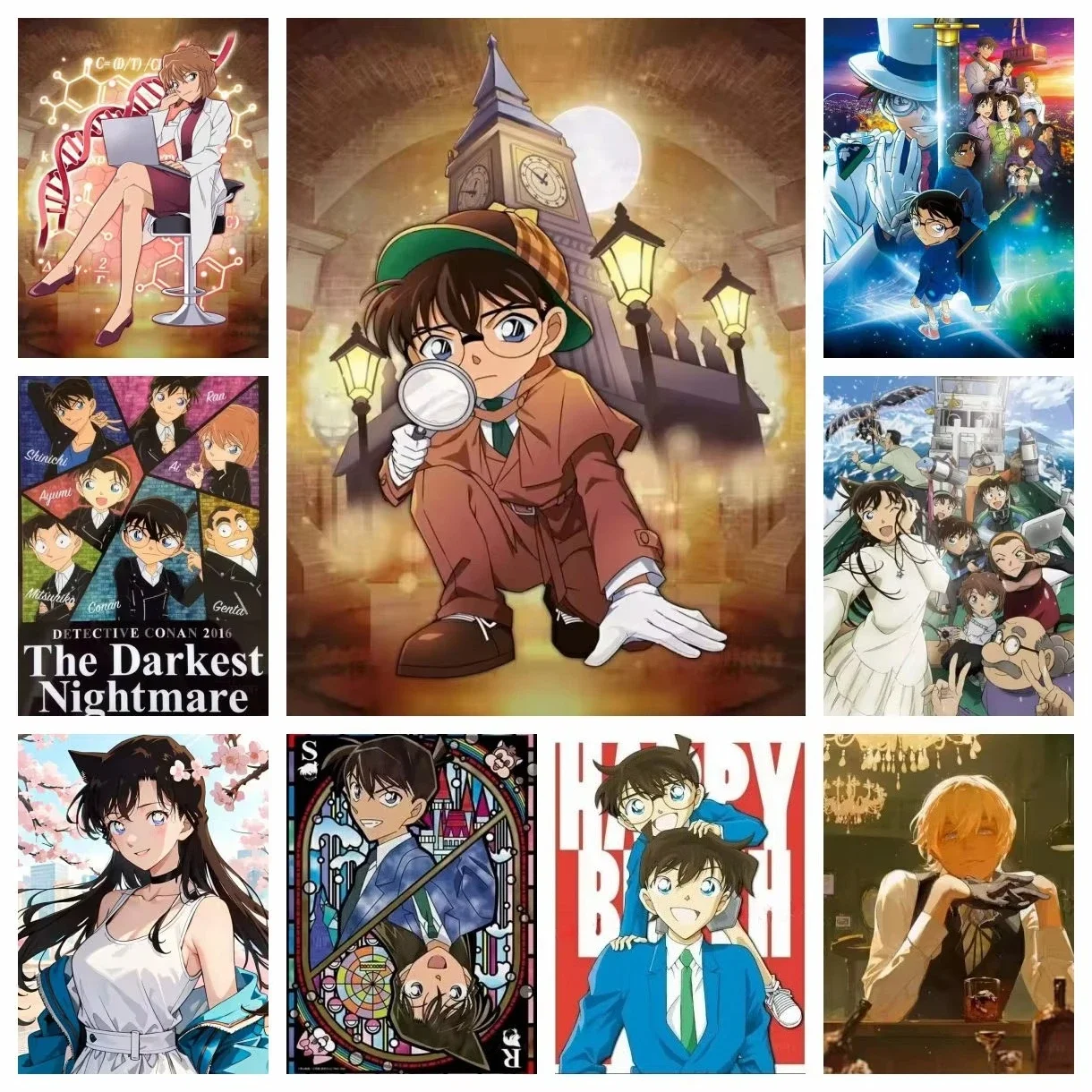 DIY Detective Conan Diamond Painting Conan Anime Themed Handmade Art Exquisite Creative Gift Home Decoration