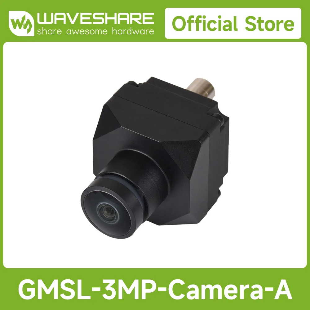 Waveshare 3MP GMSL2 Camera Module, Automotive-Grade Image Sensor, Built-in ISP, AA Lens, IP67 Protection