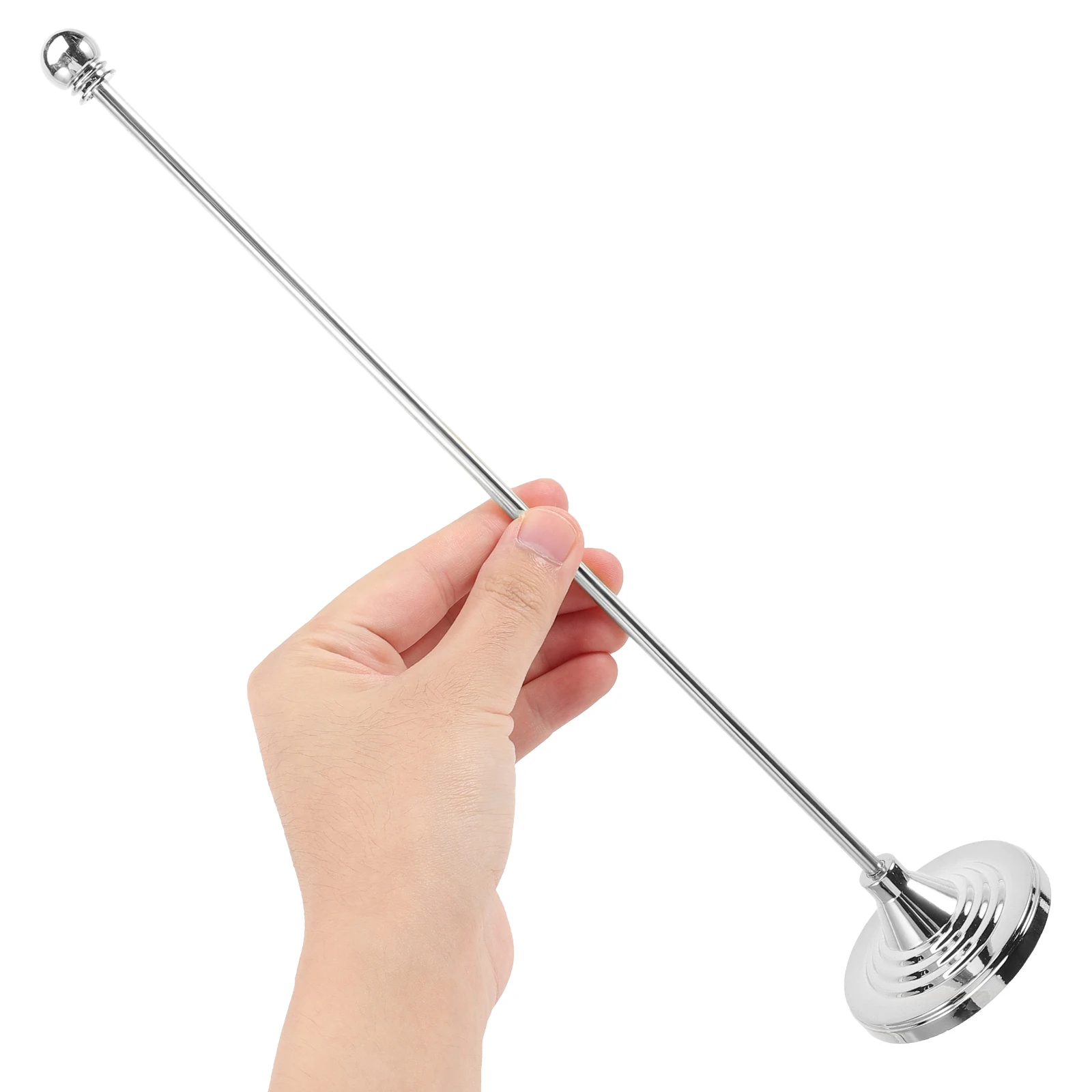 Metal Flag Stand Silver Single Rod for Desk Meeting Room Decor Household Office Accessory Stable Base Wear Resistant - Image 2