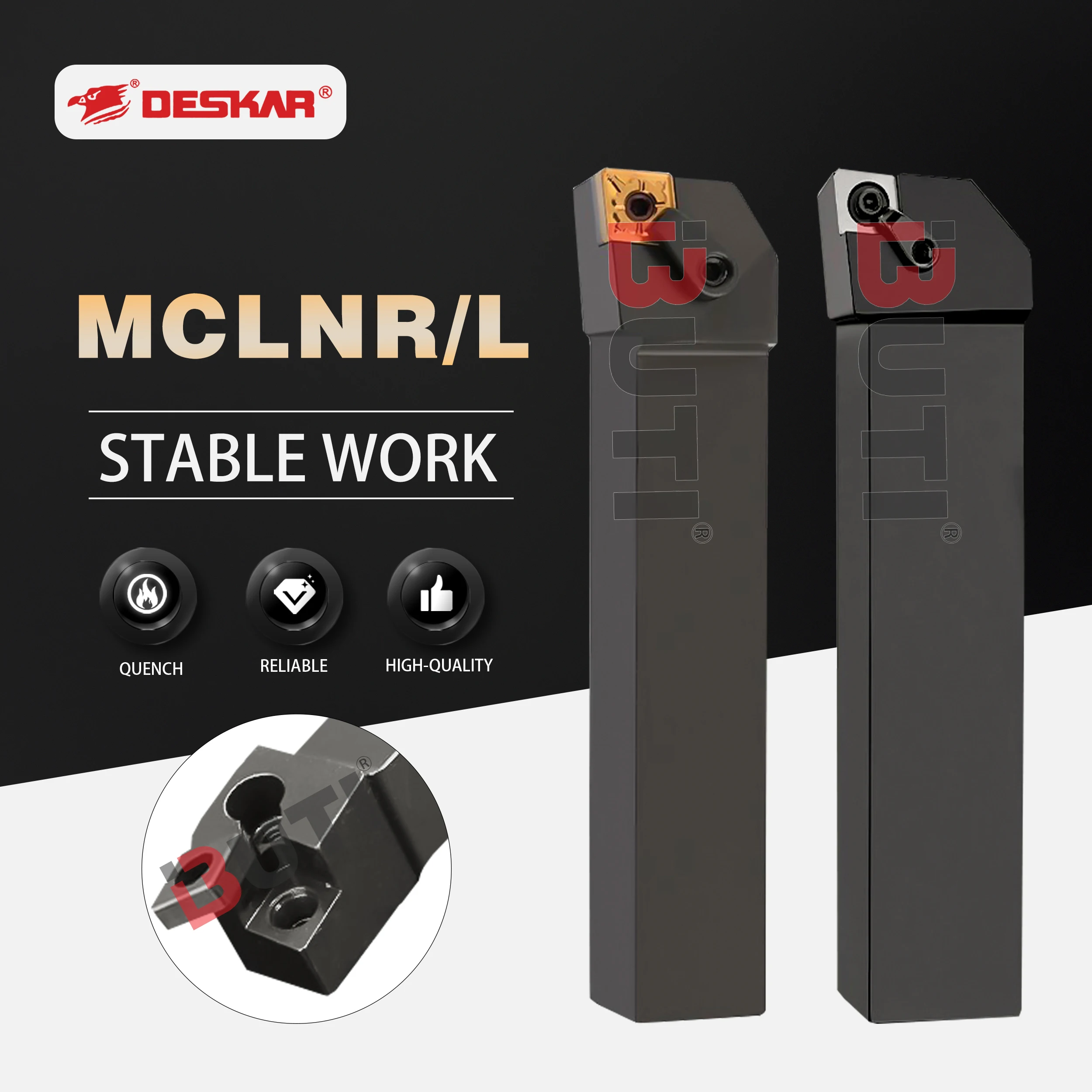 

MCLNR/L1616H12 MCLNR/L2020K12 MCLNR/L2525M12 MCLNR/L2525M16 DESKAR 100% Оригинальный наружный держатель инструмента для токарных станков под пластины CNMG