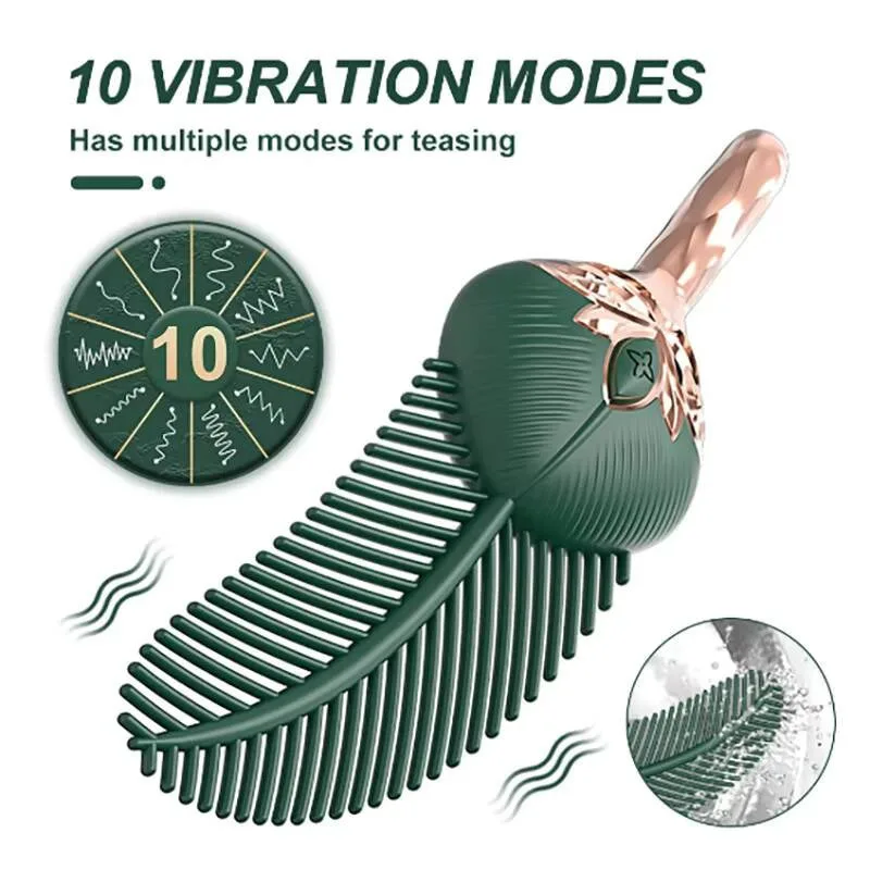 Feather Fun Vibrator Silicone Adult Sex Toys For Female Clitoral Nipple Stimulator Couples 2