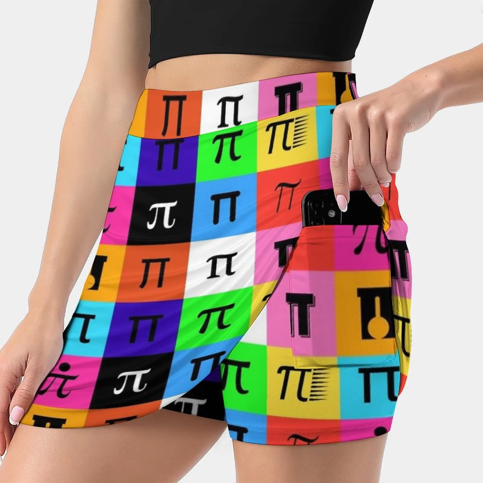 

Colorblock Happy Pi Day Women's skirt Sport Skort Skirt With Pocket Fashion Korean Style Skirt 4Xl Skirts Colorblock Happy Pi