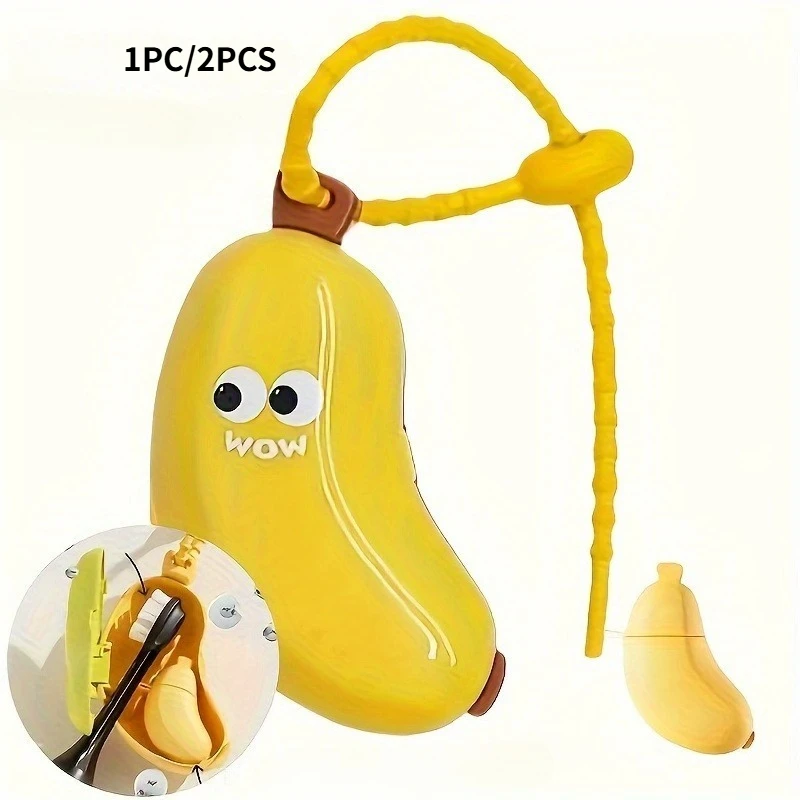 Banana-Shaped Cute Shape Toothbrush Storage Case Portable for Travel,Designed for Electric Toothbrushes And Toothpaste Storage.