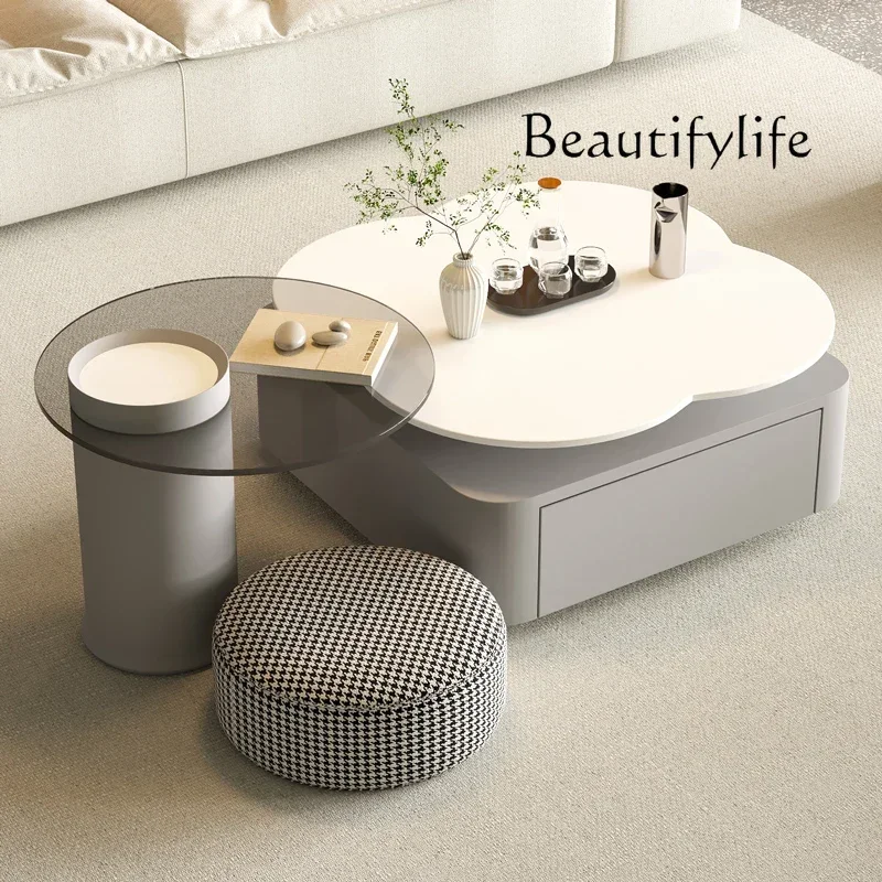 

u X Trendy Kawaii Coffee Table With Storage Design Modern Square Coffee Table Living Room Elegant Table De Salon Home Furniture
