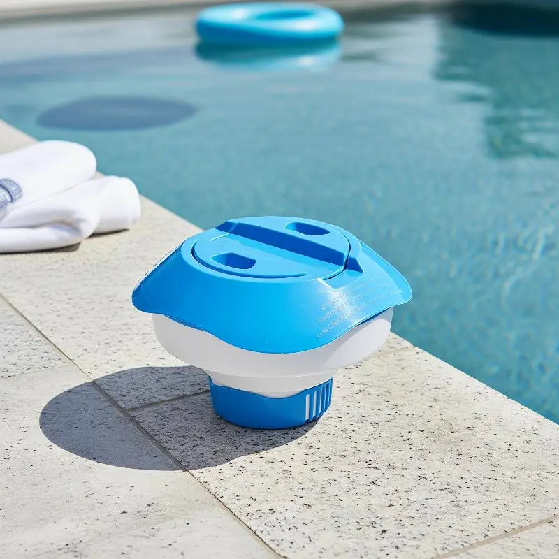 Schwimmender Chlortablettenspender, 1 Stück, tragbares Dosiergerät, leicht, ideal für Reisen, Camping und den Einsatz im Schwimmbad. – Detail 6