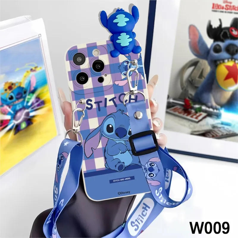 Per Samsung Galaxy A50 A50S A52 A52S A51 A52 A53 A54 A55 A56 A57 A71 A73 A81 A91 5G Custodia Protettiva Disney's Stitch Con Cordino