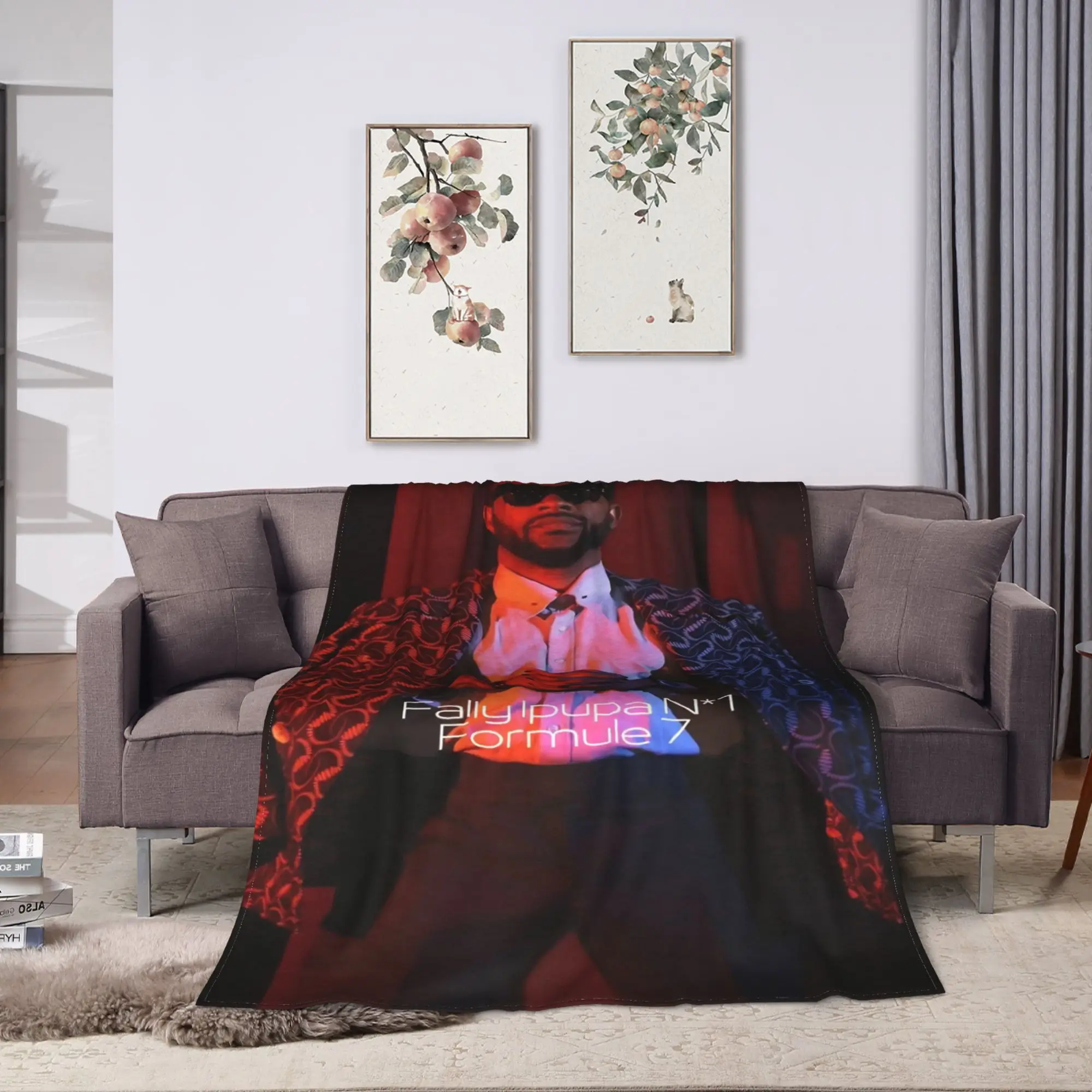 Fally Ipupa Congolese Singer Plush Blankets Girls Boys Flannel Bedding Throws For Bedroom Super Soft Custom Quality Bedspread