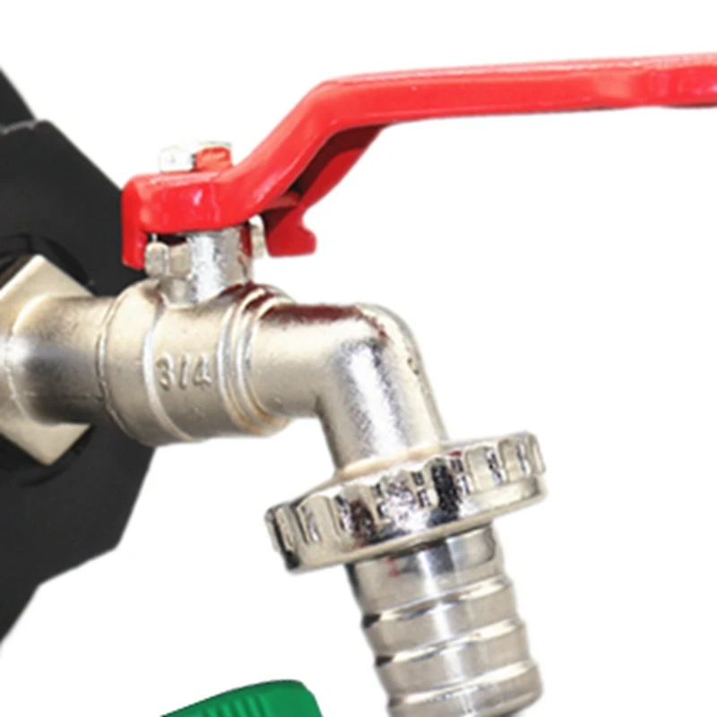 IBC Outlet Faucet 3/4 Inch IBC Adapter S100x8 Brass IBC Ball Outlet Valve Faucet Outlet Rain Tank Accessories-AT35