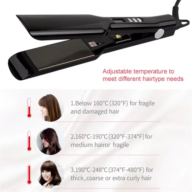 Hair Straightener Titanium Plate Straightening Iron Keratin Treatment Flat Irons 470℉ MCH Fast Heating High Temperature view 4