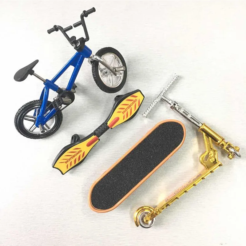 Finger Bike Finger Skateboard Toys Set Simulation Bike Model Desktop Game Toys Accessories Children's Stress Relief Toys