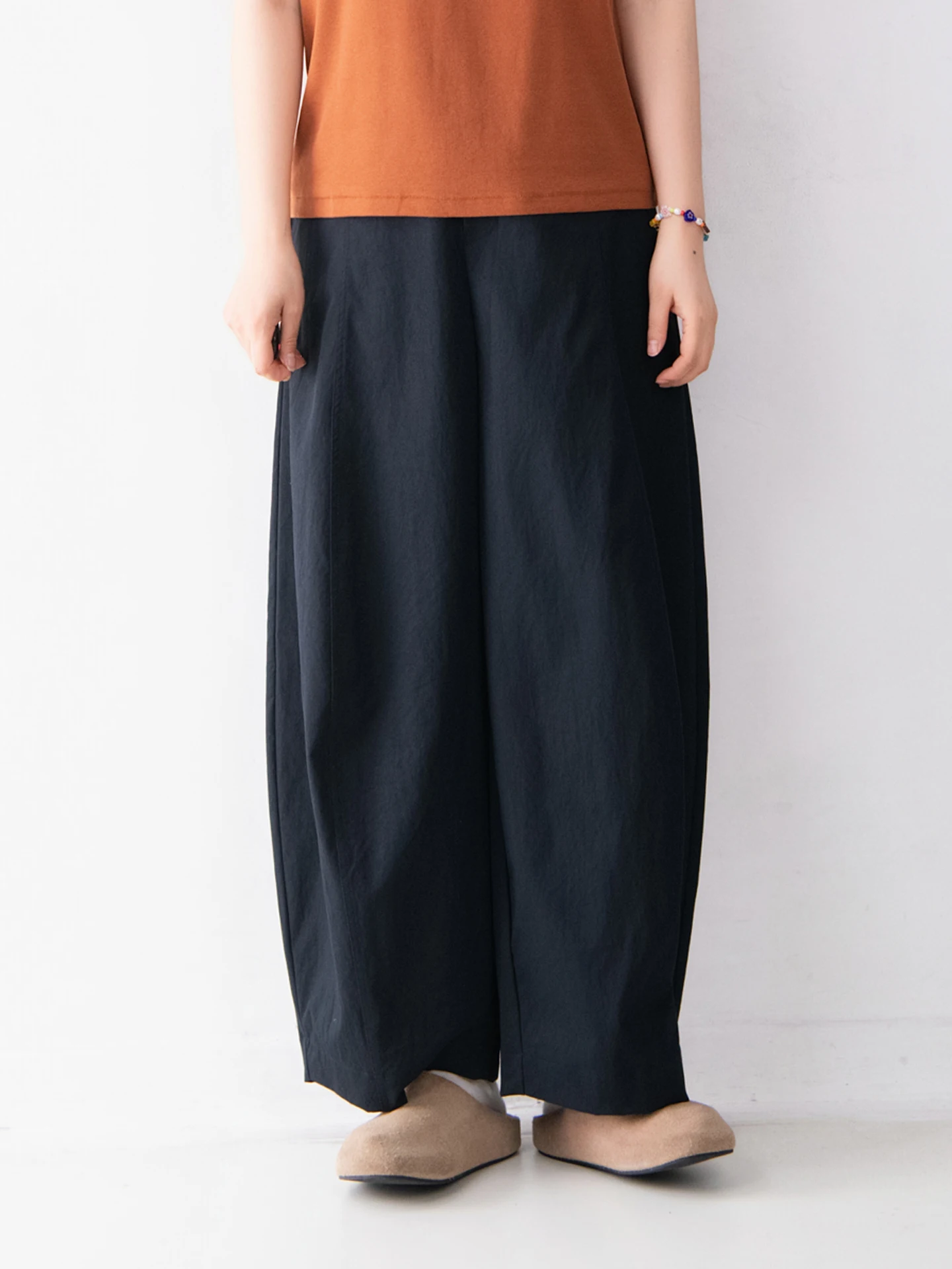 

Универсальные свободные повседневные брюки SEAWHEN с эластичным поясом, однотонные, в японском стиле, комфортные, для женщин, свободного кроя, с защитой от морщин