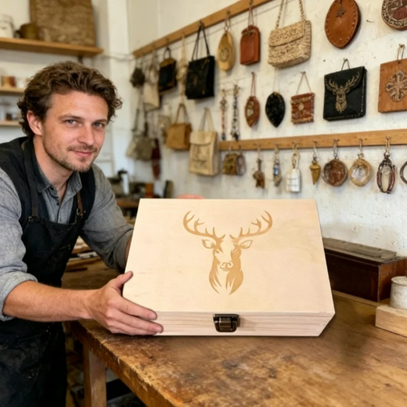 The Hunter’s Legacy Memory Box 20 Slots Wooden Hunting Shell Casing Keepsake Box Record Score Specimen Storage Box Hunter Gift