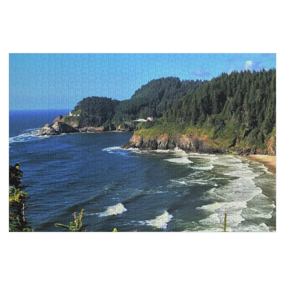

West Coast- Hwy 101- Oregon Jigsaw Puzzle Custom Name Wood Personalized Baby Toy Custom Wooden Name Puzzle