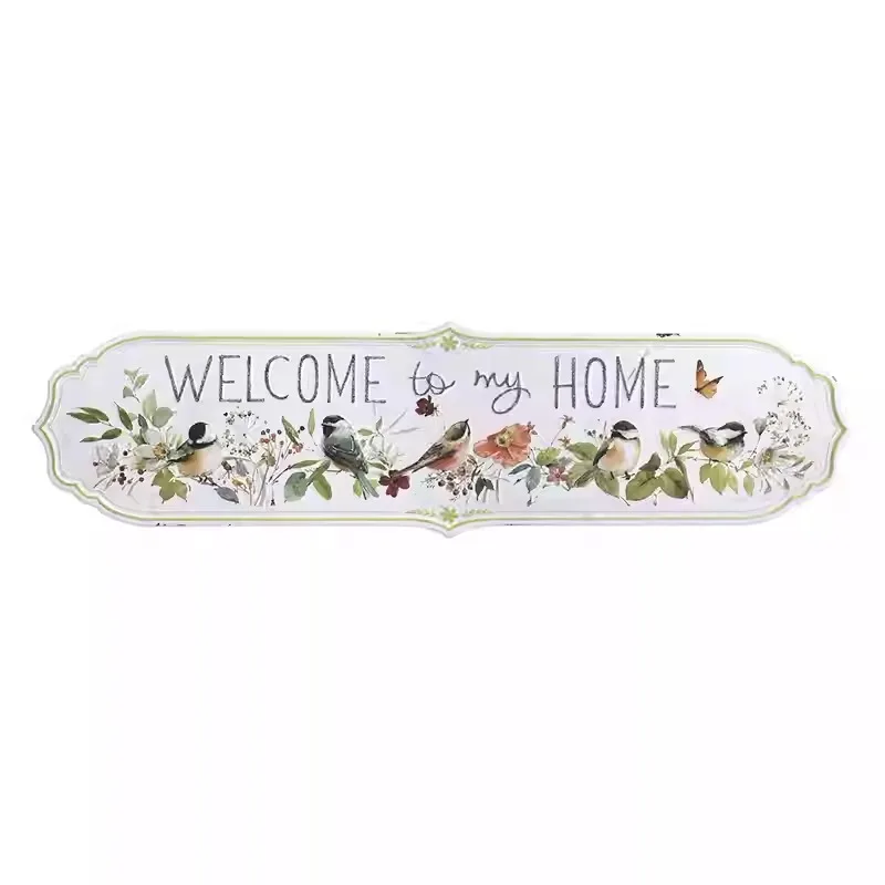 Garden wrought iron listing Outdoor arch Balcony welcome sign Wall decoration European style house sign