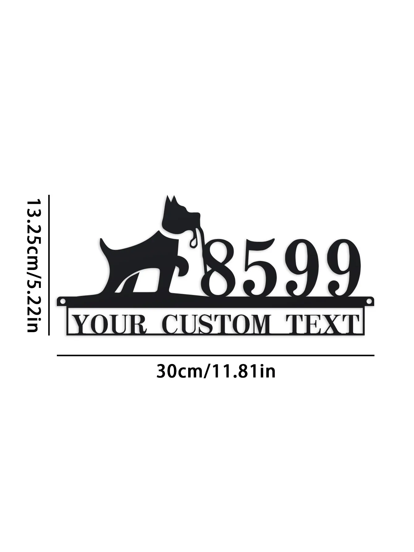 Custom Address Sign Dog House Numbers for Outside Address Numbers for Houses Custom House Number Sign Metal Address Plaque Outdo