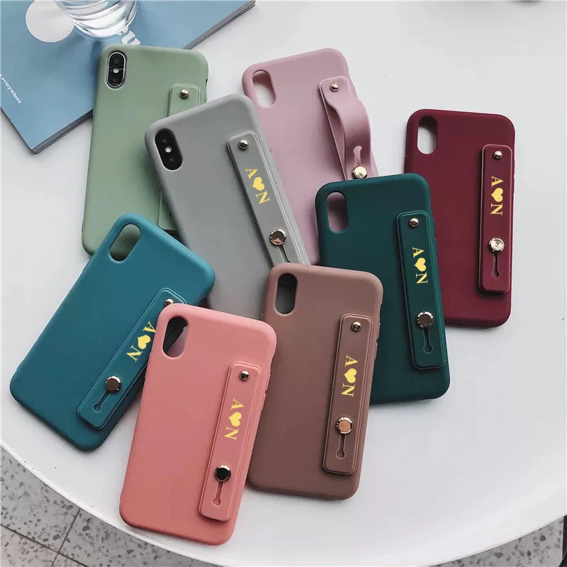 Fashion Personalized Name Wristband Silicone Phone Case For iPhone 13 12 Pro Max Mini 11 Pro XS X XR 6S 7 8 Plus Phone Cover