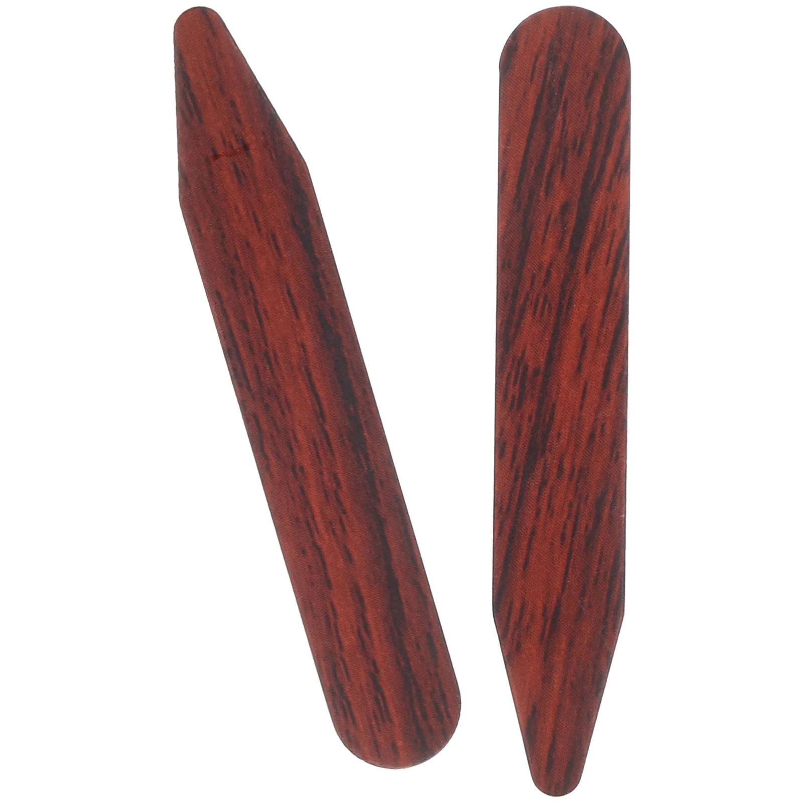 

2 Pcs 60mm Grain Collar Stays Shirt Collar Inserts Fixing Tools for Mens Dress Shirts collar support wood collar stays