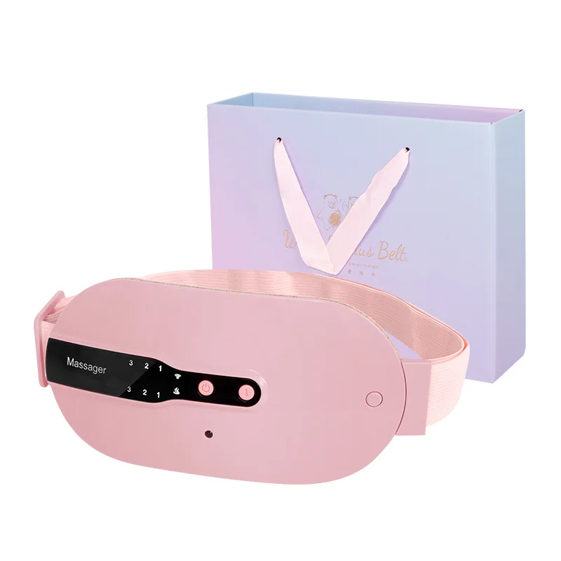 Belly Vibrator Slimming Massage Period Back Pain Relief Device Massager Machine EMS Heat Belt Heating Pad Menstrual Belt Warmer